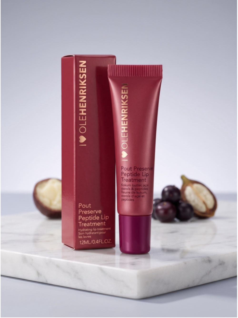 Ole Henriksen Pout Preserve Peptide Lip Treatment Lingonberry Jam Glimmer 12 ML